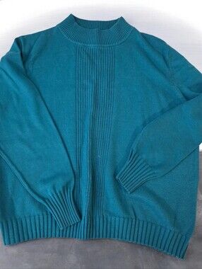 Teal Mock Neck Women's Sweater - Size XL